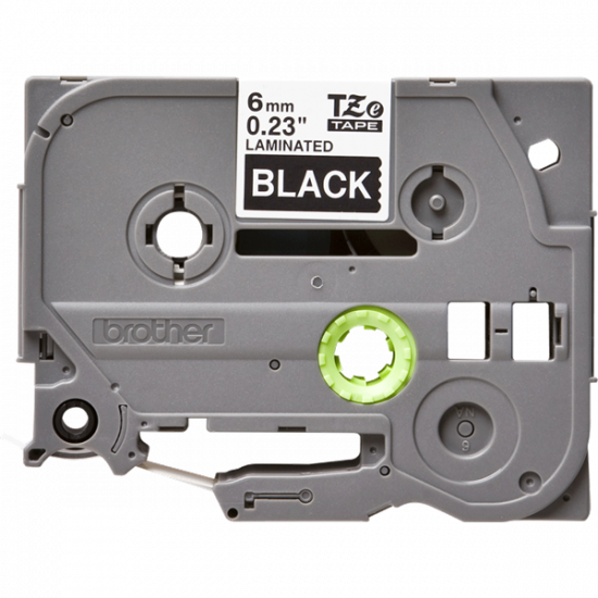 BROTHER szalag TZe-315, Fekete alapon Fehér, Laminált, 6mm  0.23", 8 méter