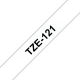 BROTHER szalag TZe-121, Átlátszó alapon Fekete, Laminált, 9mm  0.35", 8 méter