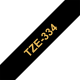 BROTHER szalag TZe-334, Fekete alapon Arany, Laminált, 12mm  0.47", 8 méter