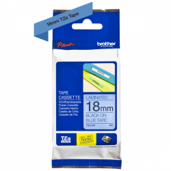 BROTHER szalag TZe-541, Kék alapon Fekete, Laminált, 18mm  0.7", 8 méter