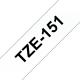 BROTHER szalag TZe-151, Átlátszó alapon Fekete, Laminált, 24mm  0.94", 8 méter