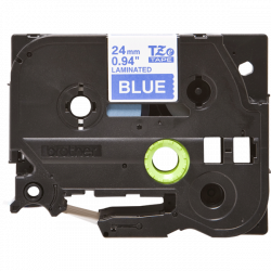 BROTHER szalag TZe-555, Kék alapon Fehér, Laminált, 24mm  0.94", 8 méter
