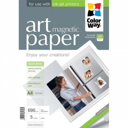 COLORWAY Fotópapír, ART series, fényes hűtőmágnes (ART glossy "magnetic"), 690 g/m2, A4, 5 lap
