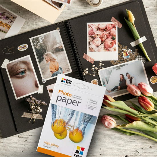 COLORWAY Fotópapír, magasfényű (high glossy), 200 g/m2, 10x15, 100 lap