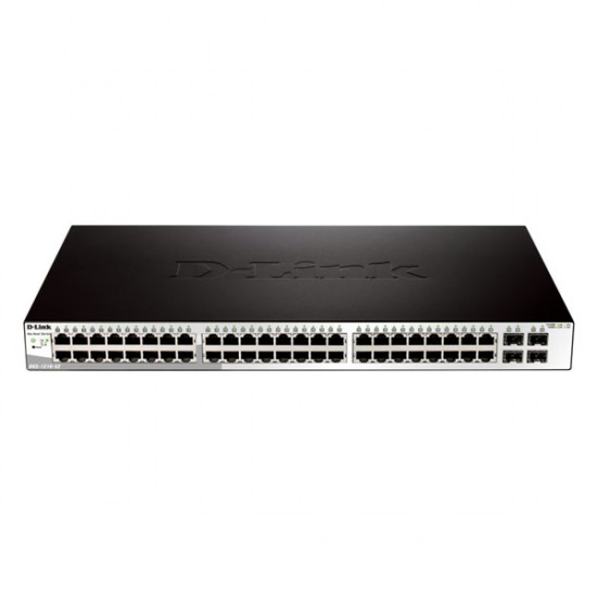 D-LINK Switch 48x1000Mbps + 4xGigabit SFP Menedzselhető Rackes, DGS-1210-52/E