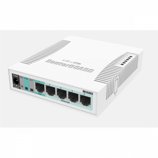 MIKROTIK Cloud Smart Switch 5x1000Mbps + 1x1000Mbps SFP, Menedzselhető, Asztali - CSS106-5G-1S