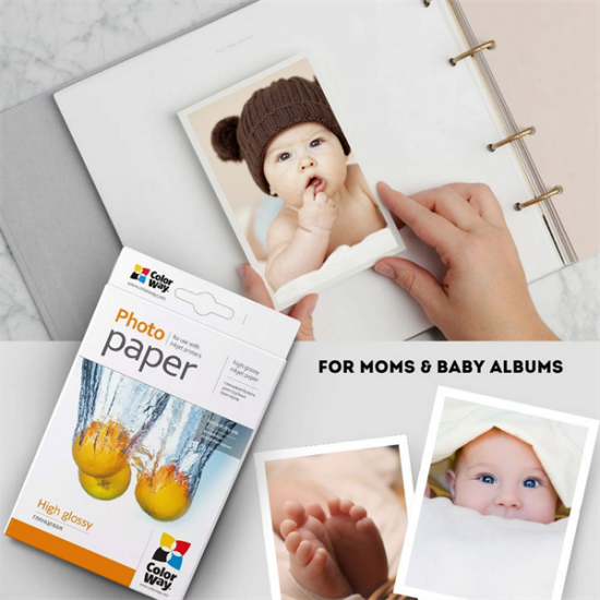 COLORWAY Fotópapír, magasfényű (high glossy), 180 g/m2, 10x15, 500 lap