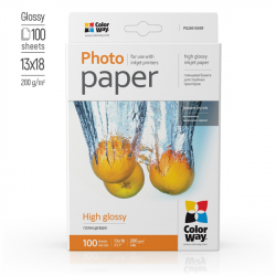 COLORWAY Fotópapír, magasfényű (high glossy), 200 g/m2, 13x18, 100 lap