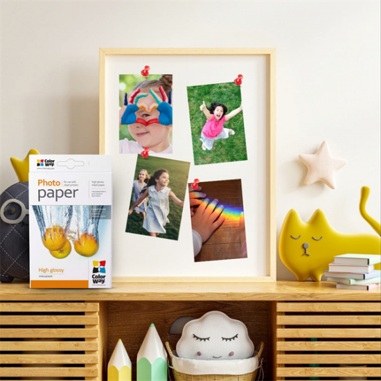 COLORWAY Fotópapír, magasfényű (high glossy), 230 g/m2, 10x15, 500 lap