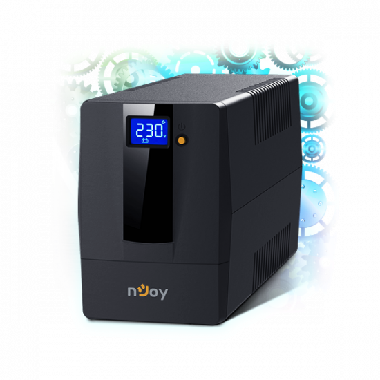 NJOY Szünetmentes + AVR Horus Plus 800, 800VA, 480W, Line-Interactive, LCD Touch display