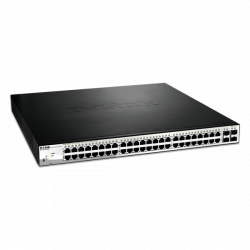 D-LINK Switch 48x1000Mbps (48xPOE) + 4xGigabit kombó SFP Menedzselhető Rackes, DGS-1210-52MP/E