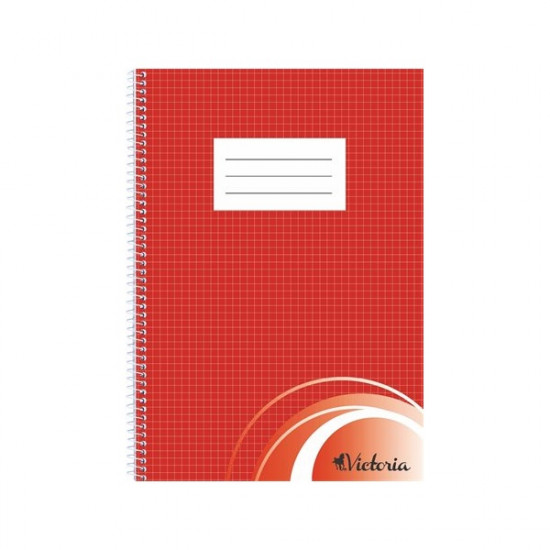 VICTORIA Spirálfüzet, A4, kockás, 70 lap, VICTORIA