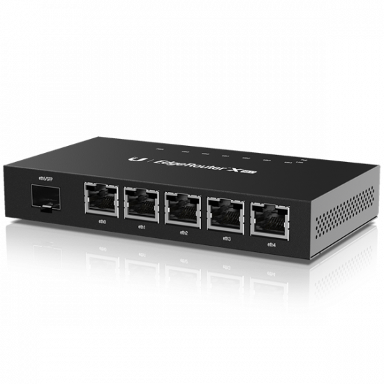 UBiQUiTi EdgeRouter 5x1000Mbps (passive POE) + 1x1000Mbps SFP, Asztali - ER-X-SFP