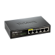 D-LINK Switch 5x100Mbps (4xPOE) Fémházas Asztali, DES-1005P/E