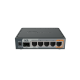 MIKROTIK Vezetékes Router RouterBOARD 5x1000Mbps + 1x1000Mbps SFP, 1xMicroSD, Asztali - RB760IGS