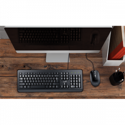 GENIUS Vezetékes Billentyűzet + egér KM-160 USB HUN Fekete