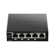 D-LINK Switch 5x1000Mbps (4xPOE+) Fémházas Asztali, DGS-1005P/E