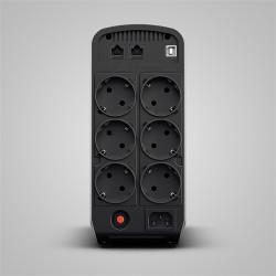 CYBERPOWER UPS, gaming, CP900EPFCLCD (6 aljzat) 900VA 540W, 230V szünetmentes tápegység +2 USB LINE-INTERAKTÍV, AVR