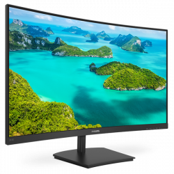 PHILIPS Ívelt VA monitor 23.6" 241E1SCA, 1920x1080, 16:9, 250cd/m2, 4ms, VGA/HDMI, hangszóró