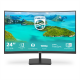 PHILIPS Ívelt VA monitor 23.6" 241E1SCA, 1920x1080, 16:9, 250cd/m2, 4ms, VGA/HDMI, hangszóró