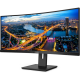 PHILIPS Ívelt VA monitor 34" 346B1C, 3440x1440, 21:9, 300cd/m2, 4ms, USB-C/USB-B/4xUSB/HDCP/LAN/DP/HDMI, hangsz.