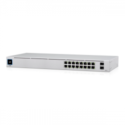 UBiQUiTi Switch 16x1000Mbps (8xPOE+) + 2x1000Mbps SFP, Menedzselhető, Rackes - USW-16-POE