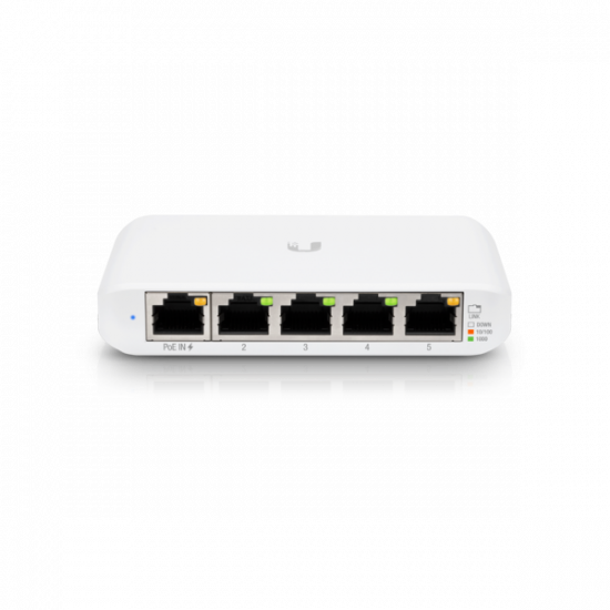 UBiQUiTi Switch 5x1000Mbps (POE Input), Menedzselhető, Asztali - USW-FLEX-MINI