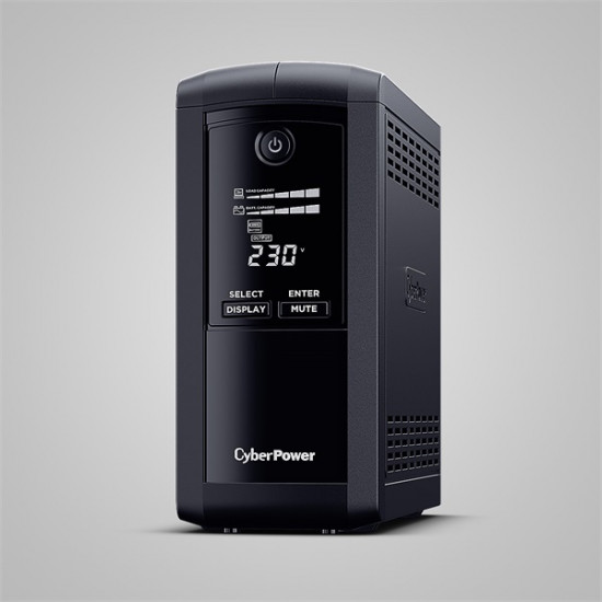 CYBERPOWER UPS VP1000ELCD (4x Schuko) 1000VA 550W 230V szünetmentes tápegység + USB LINE-INTERAKTÍV