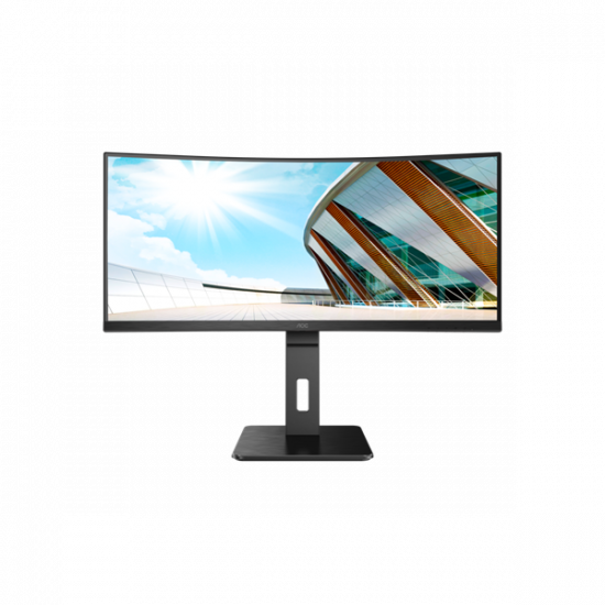 AOC Ívelt VA monitor 34" CU34P2A, 3440x1440, 21:9, 300cd/m2, 1ms, 100Hz, 2xHDMI/DisplayPort/4xUSB, hangszóró