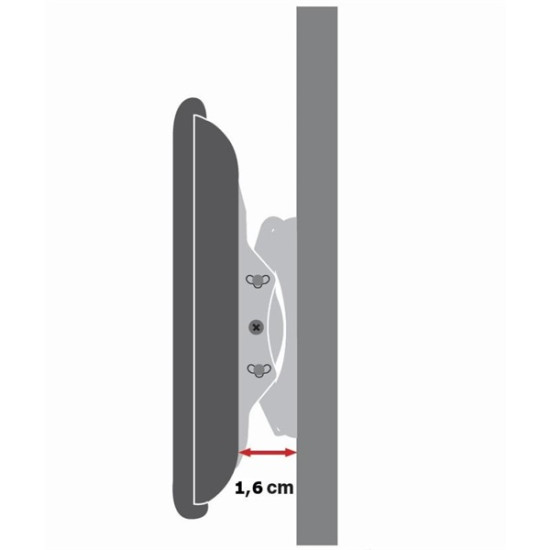 TECHLY ICA-PLB 860 fix fali konzol 42-80" LED/LCD kijelzőhöz, ultra slim, fekete