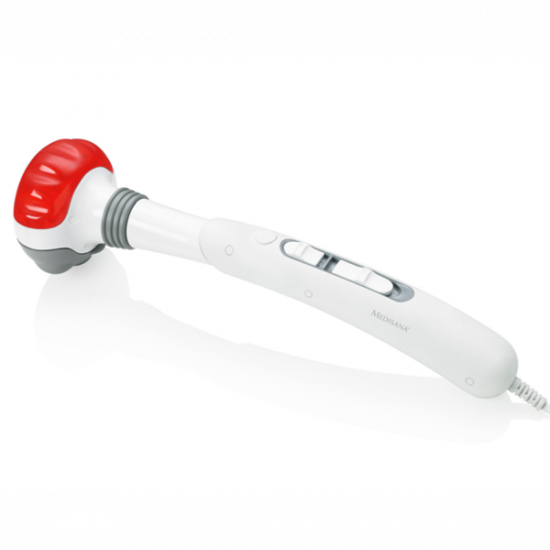 MEDISANA HM 886 kézi masszírozó, 5 masszírozó rátét, 2 intenzitásszint, vörös fény és melegítő funkció