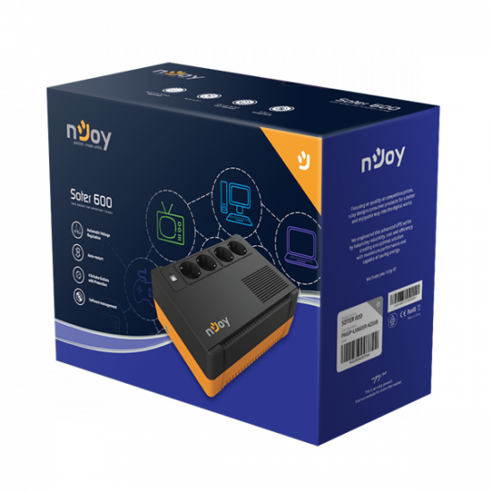 NJOY Szünetmentes Soter 600, 600VA, 360W, Line-Interactive
