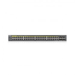 ZYXEL Switch 44x1000Mbps (44xPOE) + 4xGigabit kombó SFP + 2xGigabit SFP, Menedzselhető Rackes, GS2220-50HP-EU0101F