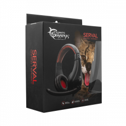 WHITE SHARK SERVAL gamer fejhallgató mikrofonnal