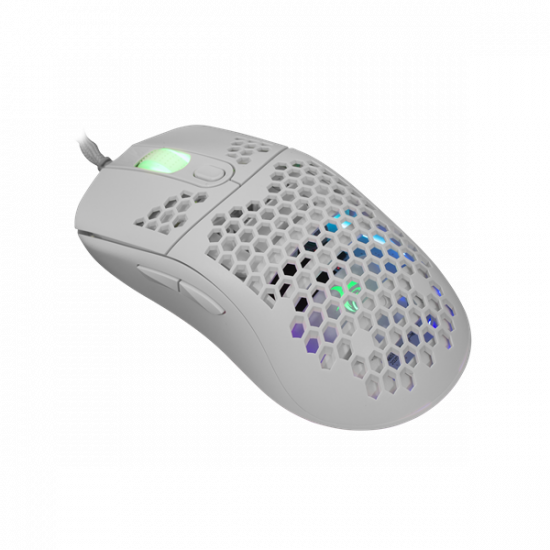 WHITE SHARK GM-5007W GALAHAD gamer egér, fehér, 6400 dpi