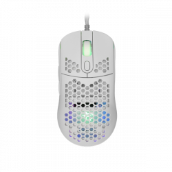 WHITE SHARK GM-5007W GALAHAD gamer egér, fehér, 6400 dpi