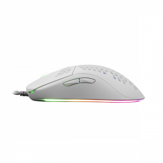 WHITE SHARK GM-5007W GALAHAD gamer egér, fehér, 6400 dpi