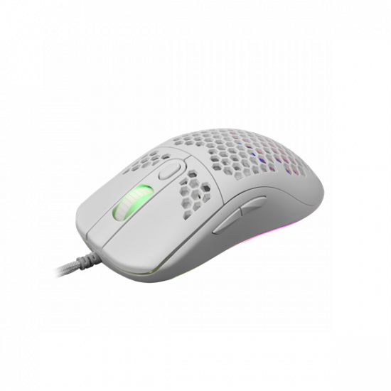 WHITE SHARK GM-5007W GALAHAD gamer egér, fehér, 6400 dpi