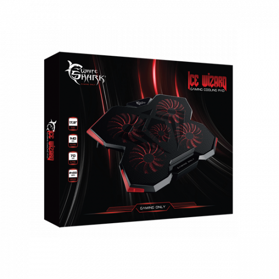 WHITE SHARK GCP-29 ICE WIZARD Notebook hűtő, 4 ventillátor, 17.3"