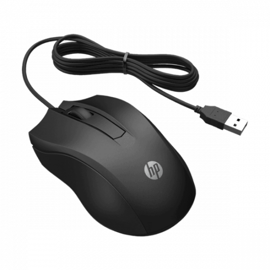 HP vezetékes egér 100 - fekete