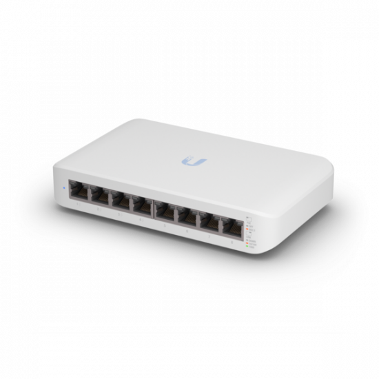 UBiQUiTi Switch 8x1000Mbps (4xPOE+), Menedzselhető, Falra rögzíthető, Asztali - USW-LITE-8-POE