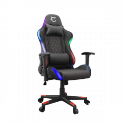 WHITE SHARK THUNDERBOLT RGB gamer szék fekete/piros varrás