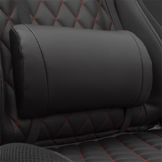 WHITE SHARK THUNDERBOLT RGB gamer szék fekete/piros varrás