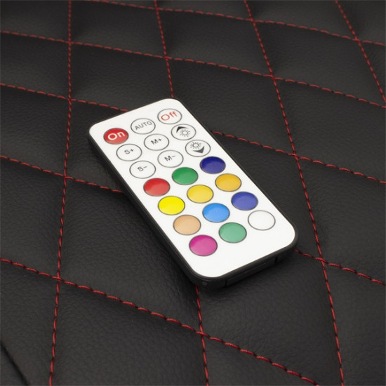 WHITE SHARK THUNDERBOLT RGB gamer szék fekete/piros varrás