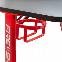 WHITE SHARK FIRE SHADOW RGB gamer asztal fekete/piros