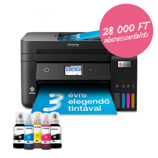 EPSON Tintasugaras nyomtató - EcoTank L6290 (A4, MFP, színes,4800x1200 DPI,33 lap/perc, duplex, ADF, USB/LAN/Wifi)