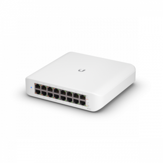 UBiQUiTi Switch 16x1000Mbps (8xPOE+), Falra rögzíthető, Menedzselhető, Asztali - USW-LITE-16-POE