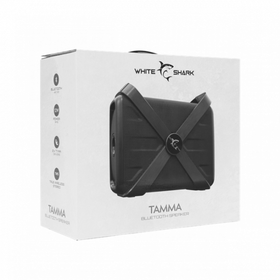 WHITE SHARK TAMMA Bluetooth Hangszóró, 12 W RMS, BT 5.0, Fekete