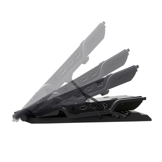 ZALMAN NB Hűtőpad + állvány Fekete, ZM-NS2000