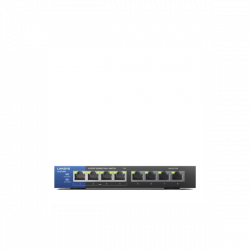 LINKSYS Switch LGS108P, 8x1000Mbps POE+ (8-Port Business Desktop Gigabit PoE+ Switch)